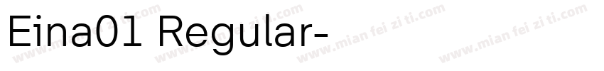 Eina01 Regular字体转换